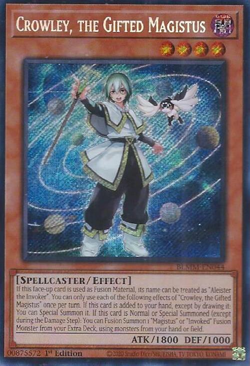 Crowley, the Gifted Magistus [BLMM-EN044] Secret Rare | Black Swamp Games