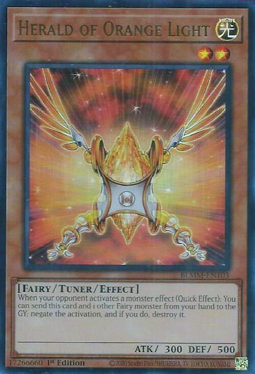 Herald of Orange Light [BLMM-EN103] Ultra Rare | Black Swamp Games