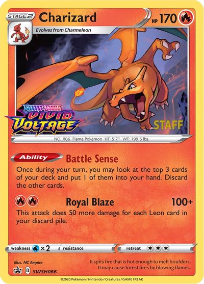 Charizard (SWSH066) (Staff Prerelease Promo) [Sword & Shield: Black Star Promos] | Black Swamp Games