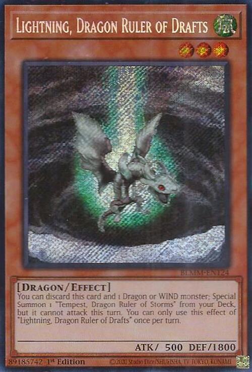 Lightning, Dragon Ruler of Drafts [BLMM-EN124] Secret Rare | Black Swamp Games