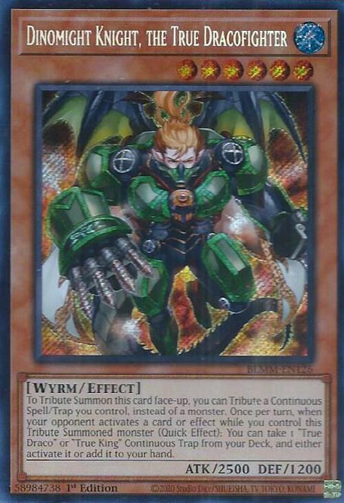 Dinomight Knight, the True Dracofighter [BLMM-EN126] Secret Rare | Black Swamp Games