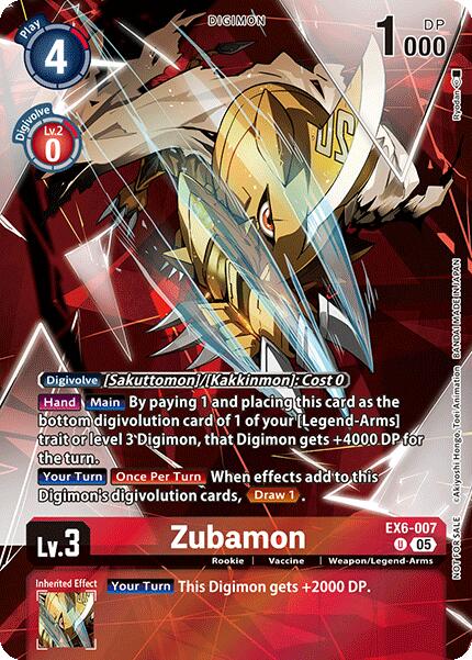 Zubamon [EX6-007] (Box Topper) [Versus Monsters] | Black Swamp Games