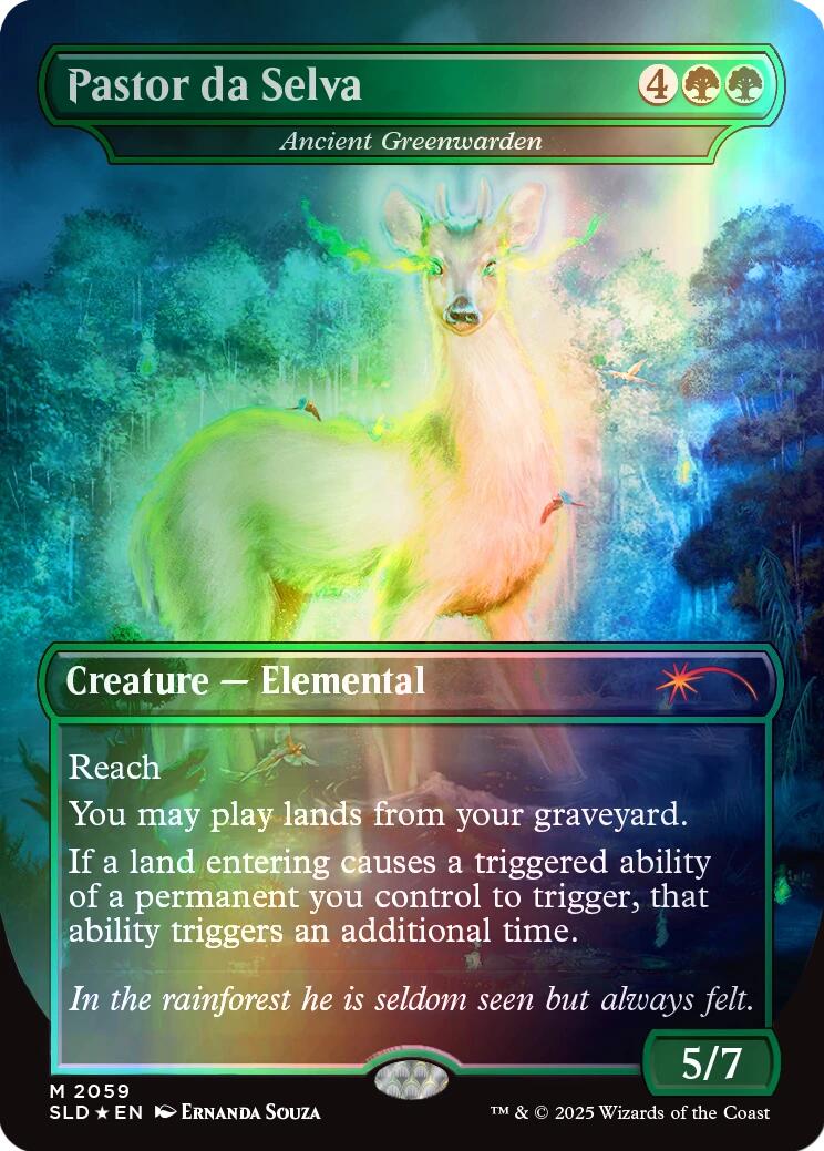 Pastor da Selva - Ancient Greenwarden (Rainbow Foil) [Secret Lair Drop Series] | Black Swamp Games