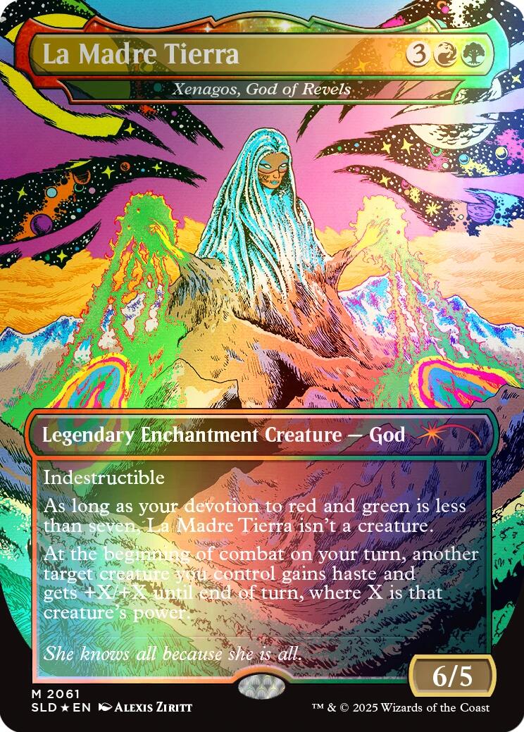 La Madre Tierra - Xenagos, God of Revels (Rainbow Foil) [Secret Lair Drop Series] | Black Swamp Games