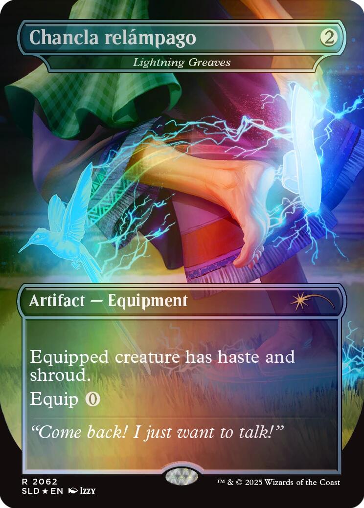 Chancla relampago - Lightning Greaves (Rainbow Foil) [Secret Lair Drop Series] | Black Swamp Games
