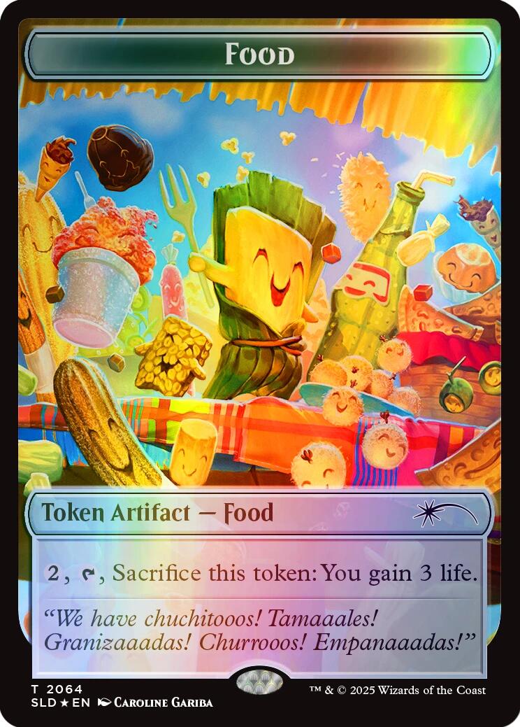 Food Token (2064) (Rainbow Foil) [Secret Lair Drop Series] | Black Swamp Games