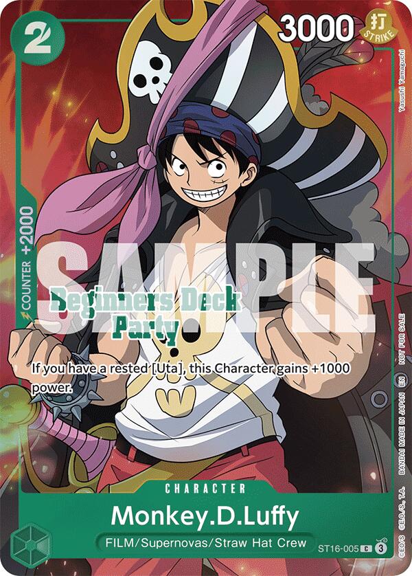 Monkey.D.Luffy (Daz.Bonez) (ST-23 - ST-28 Beginners Deck Party) [Winner] [One Piece Promotion Cards] | Black Swamp Games