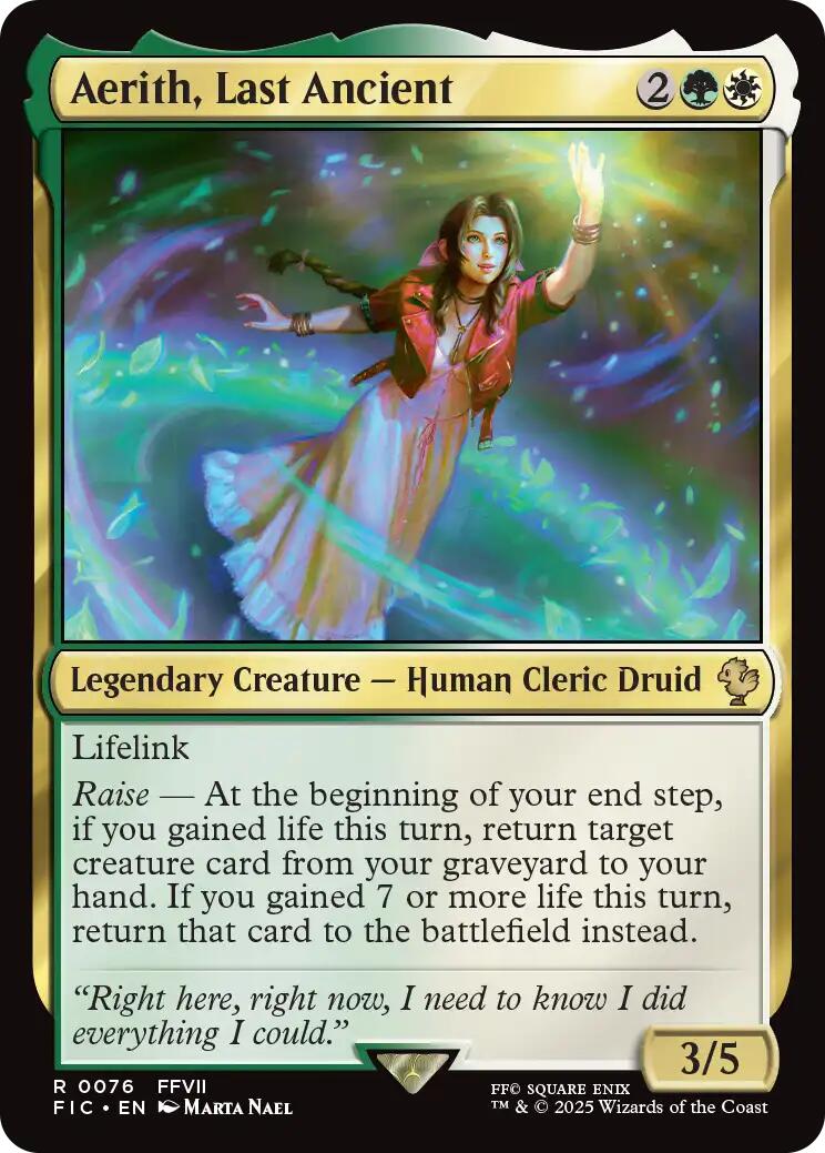 Aerith, Last Ancient (Surge Foil) [FINAL FANTASY Commander] | Black Swamp Games