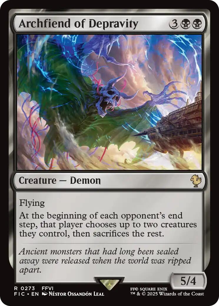 Archfiend of Depravity (Surge Foil) [FINAL FANTASY Commander] | Black Swamp Games