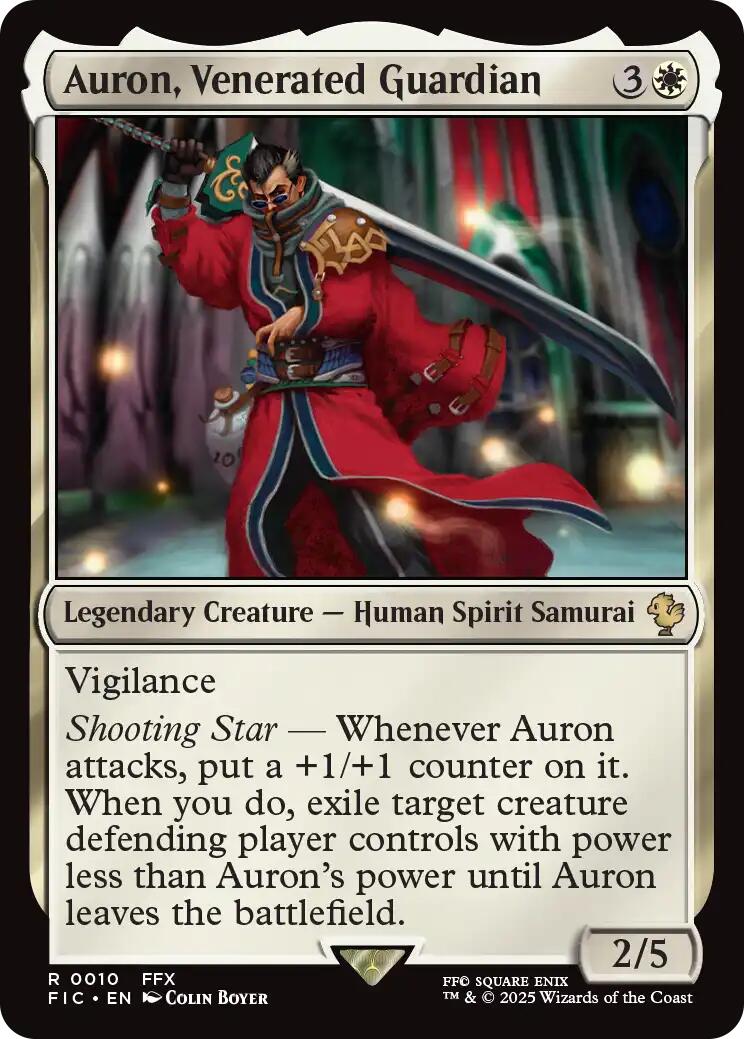 Auron, Venerated Guardian (Surge Foil) [FINAL FANTASY Commander] | Black Swamp Games