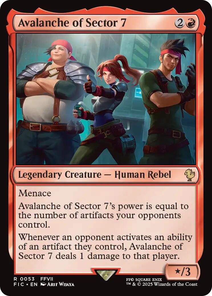 Avalanche of Sector 7 (Surge Foil) [FINAL FANTASY Commander] | Black Swamp Games