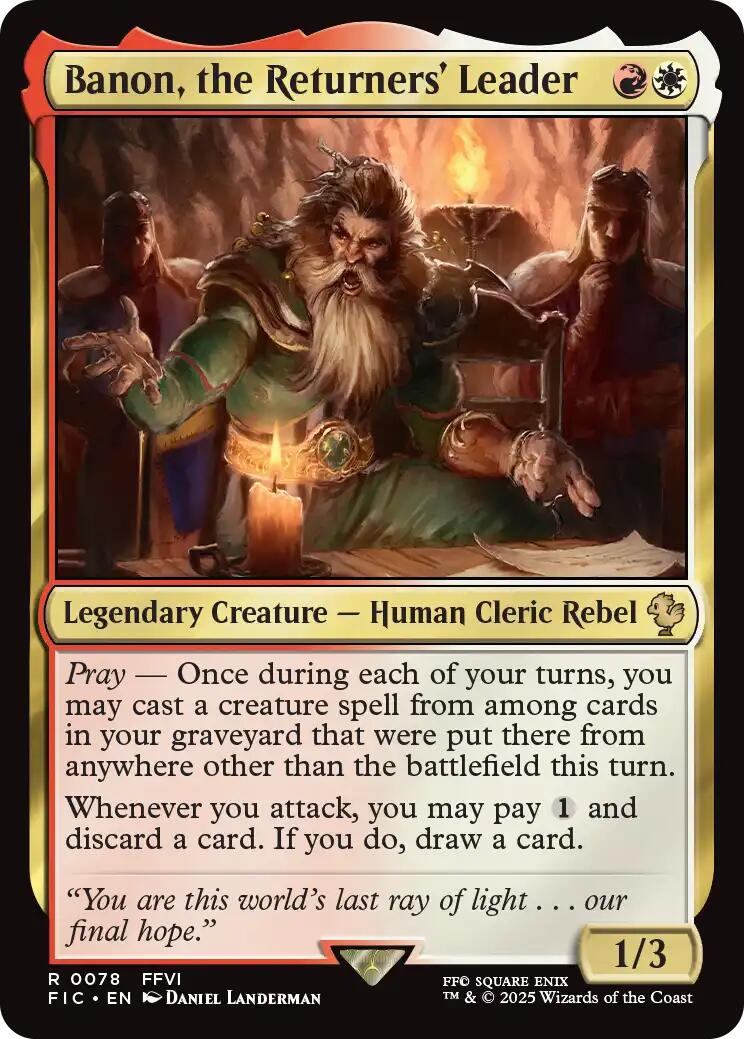 Banon, the Returners' Leader (Surge Foil) [FINAL FANTASY Commander] | Black Swamp Games