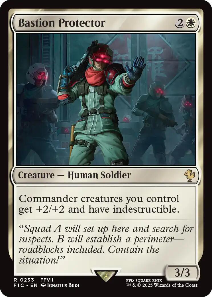 Bastion Protector (Surge Foil) [FINAL FANTASY Commander] | Black Swamp Games
