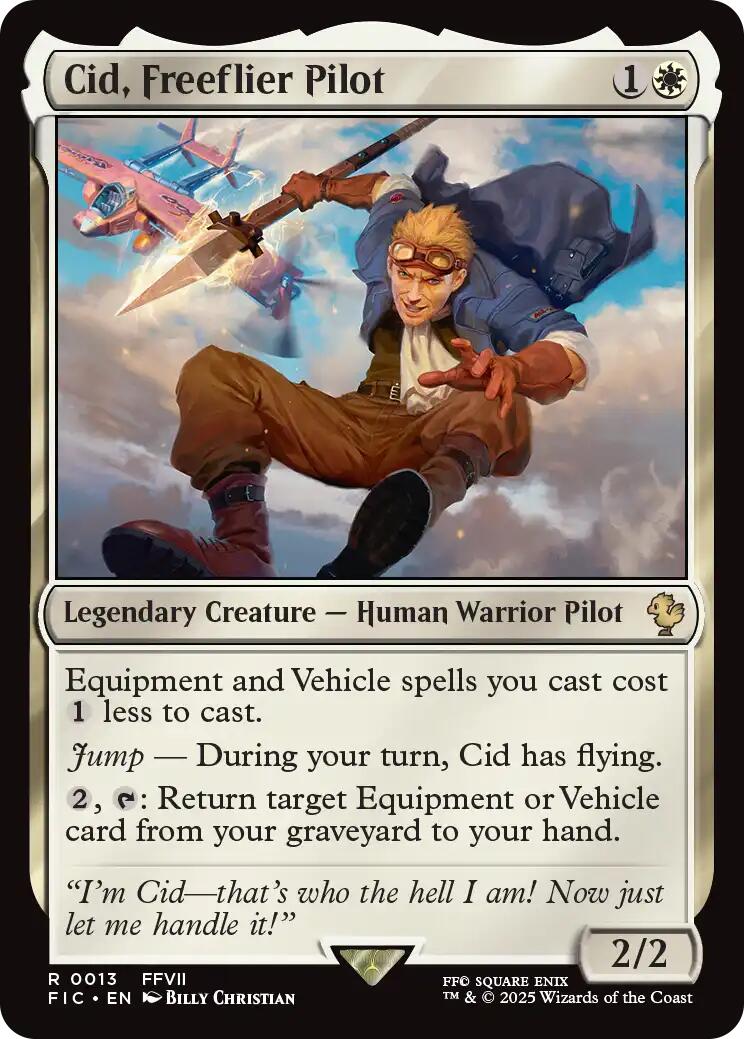 Cid, Freeflier Pilot (Surge Foil) [FINAL FANTASY Commander] | Black Swamp Games