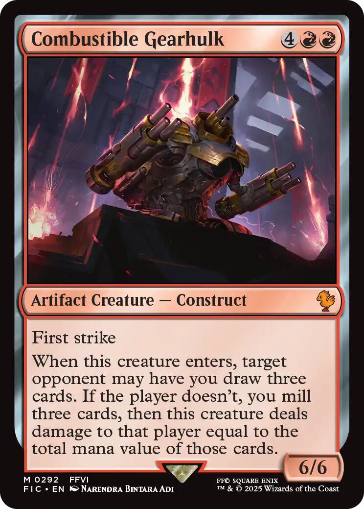 Combustible Gearhulk (Surge Foil) [FINAL FANTASY Commander] | Black Swamp Games