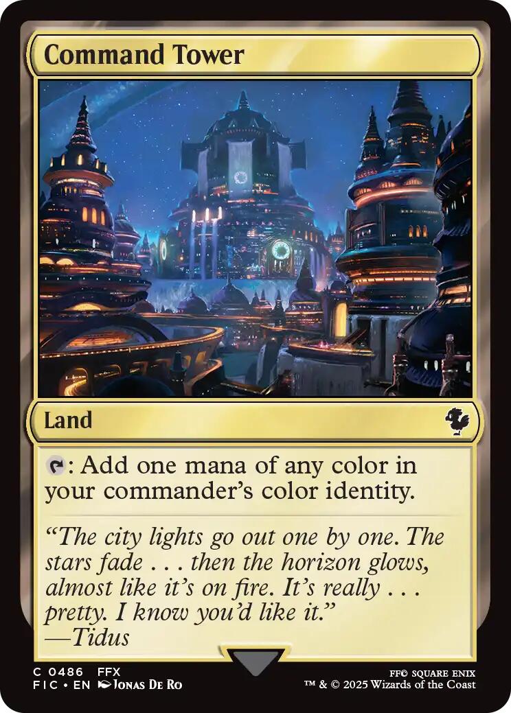 Command Tower (0486) (Surge Foil) [FINAL FANTASY Commander] | Black Swamp Games