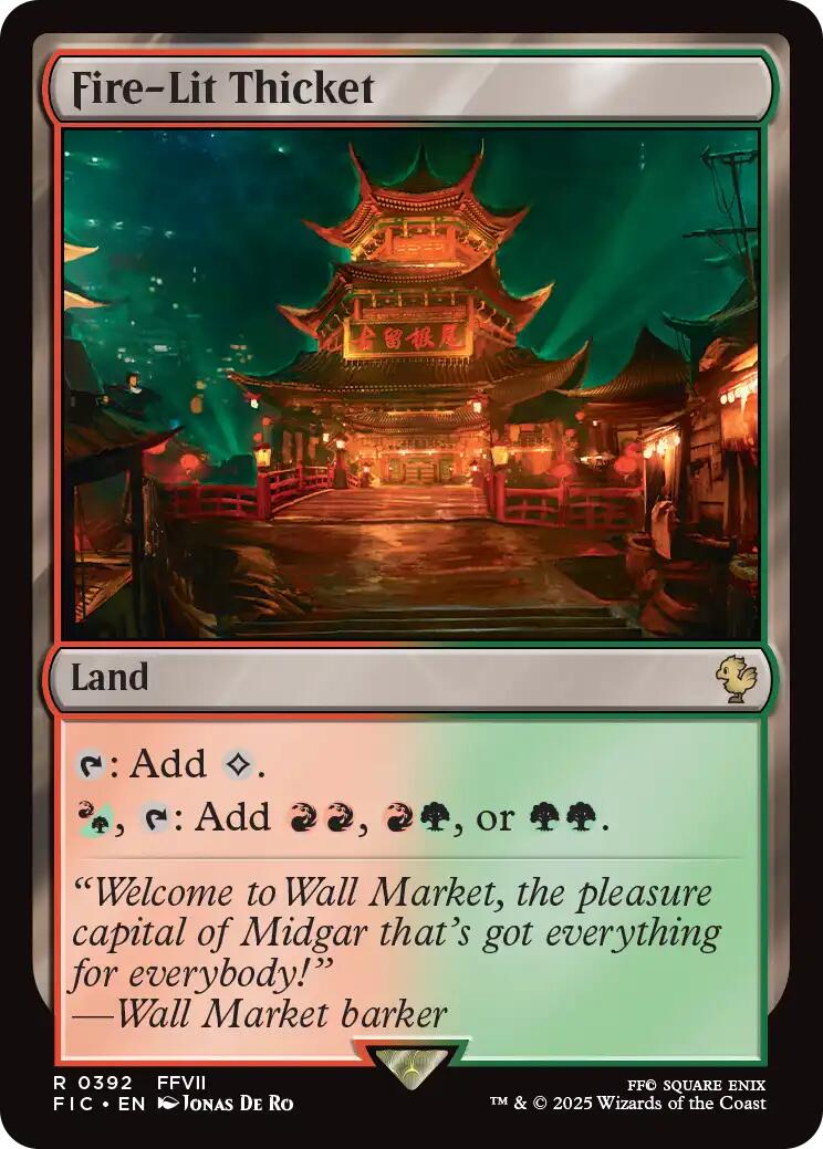 Fire-Lit Thicket (Surge Foil) [FINAL FANTASY Commander] | Black Swamp Games