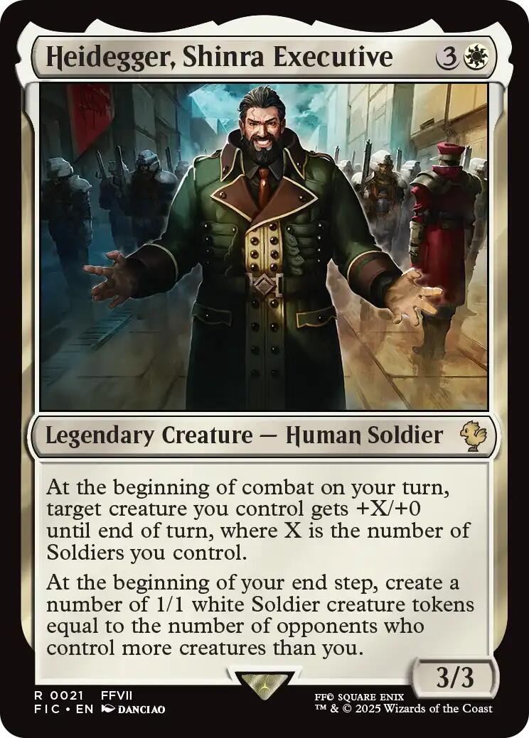 Heidegger, Shinra Executive (Surge Foil) [FINAL FANTASY Commander] | Black Swamp Games