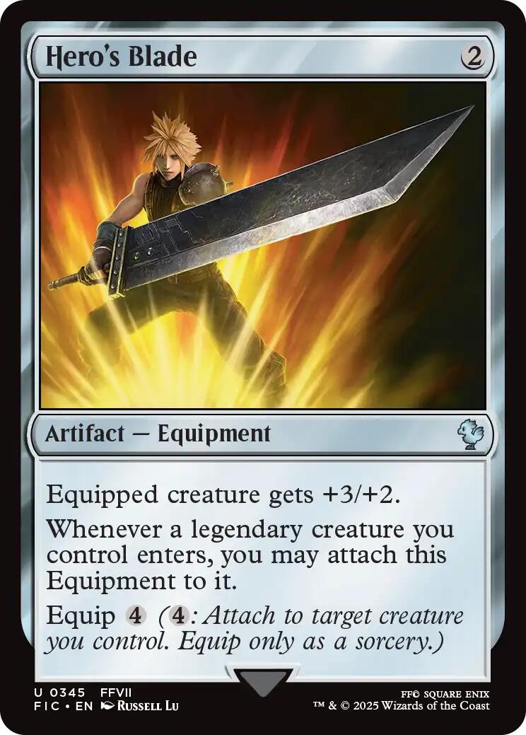 Hero's Blade (Surge Foil) [FINAL FANTASY Commander] | Black Swamp Games