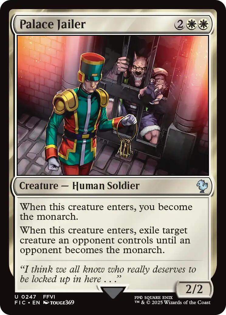 Palace Jailer (Surge Foil) [FINAL FANTASY Commander] | Black Swamp Games