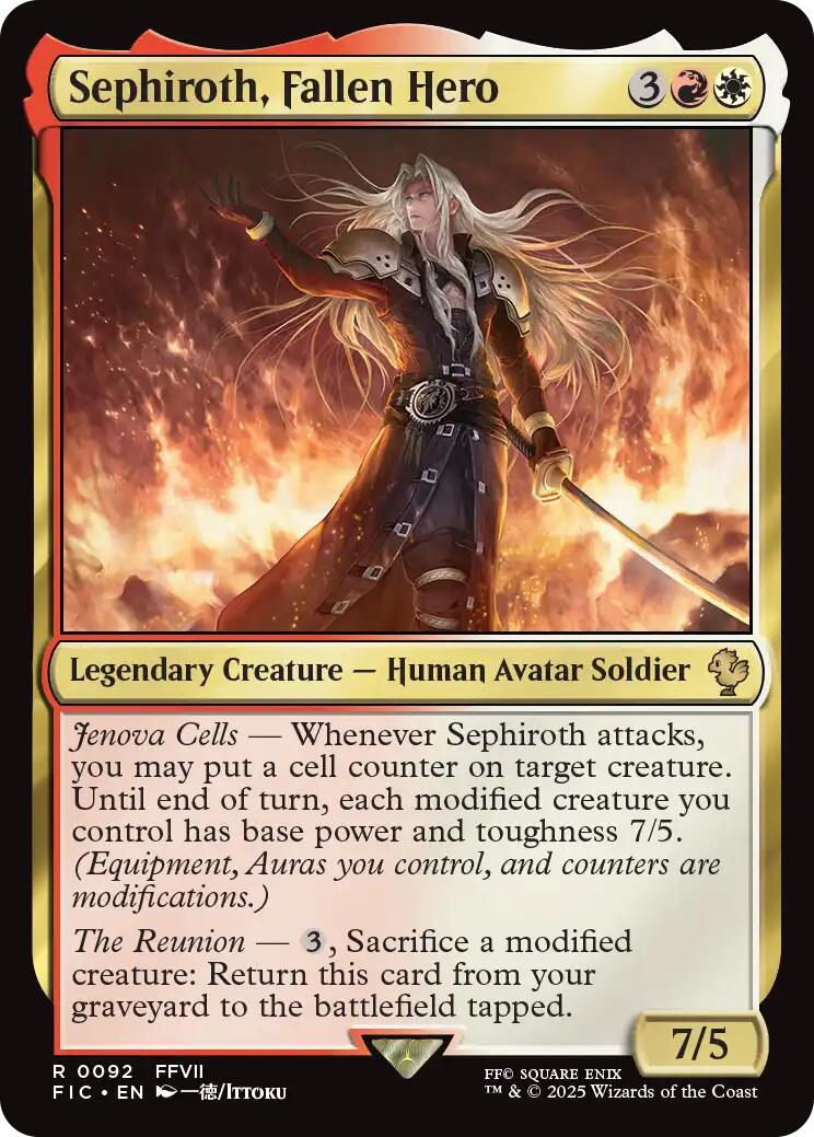 Sephiroth, Fallen Hero (Surge Foil) [FINAL FANTASY Commander] | Black Swamp Games