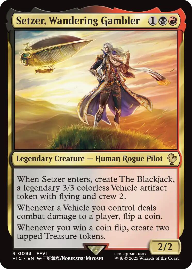 Setzer, Wandering Gambler (Surge Foil) [FINAL FANTASY Commander] | Black Swamp Games
