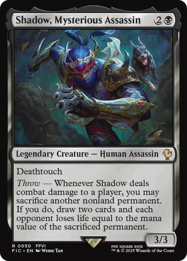 Shadow, Mysterious Assassin (Surge Foil) [FINAL FANTASY Commander] | Black Swamp Games