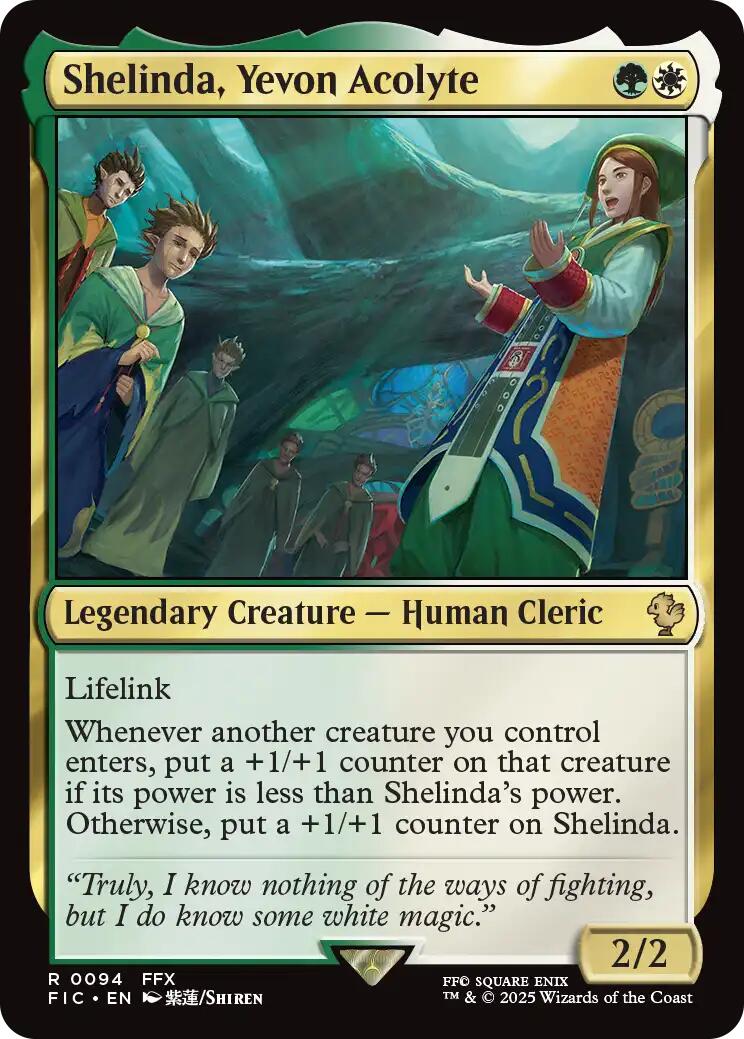 Shelinda, Yevon Acolyte (Surge Foil) [FINAL FANTASY Commander] | Black Swamp Games