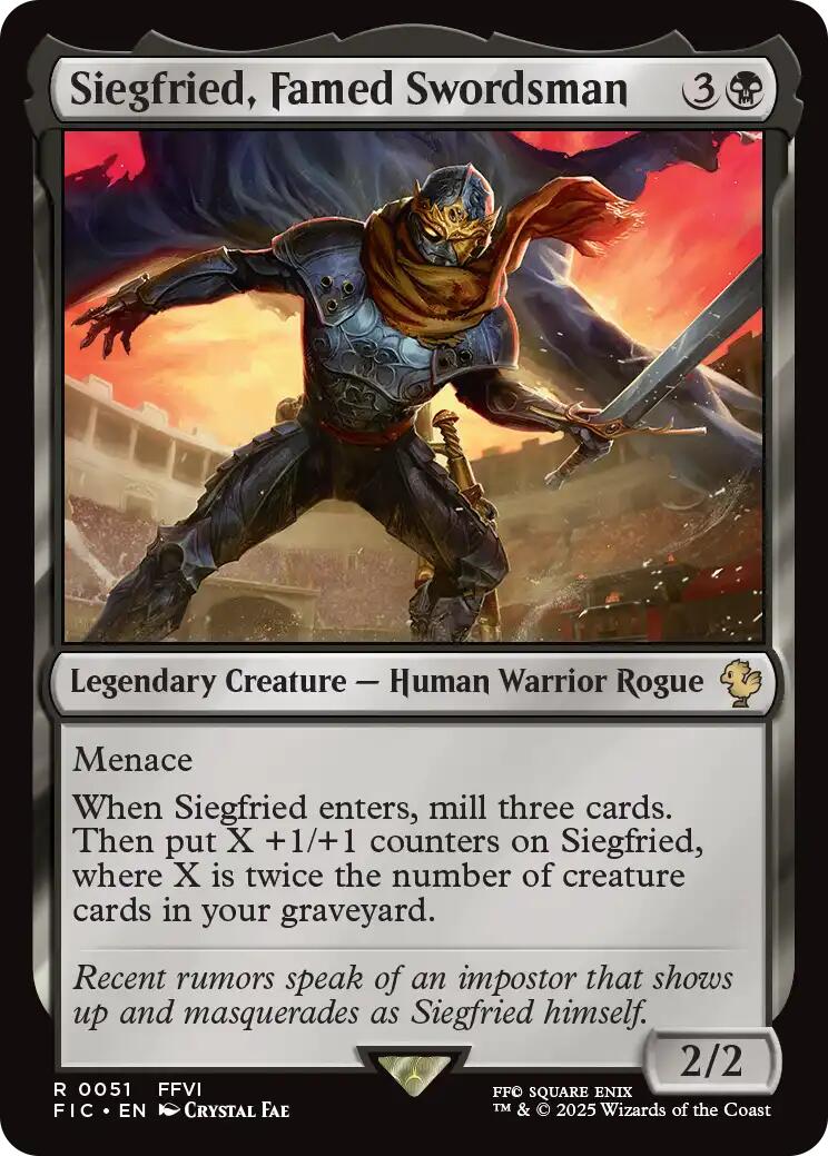 Siegfried, Famed Swordsman (Surge Foil) [FINAL FANTASY Commander] | Black Swamp Games