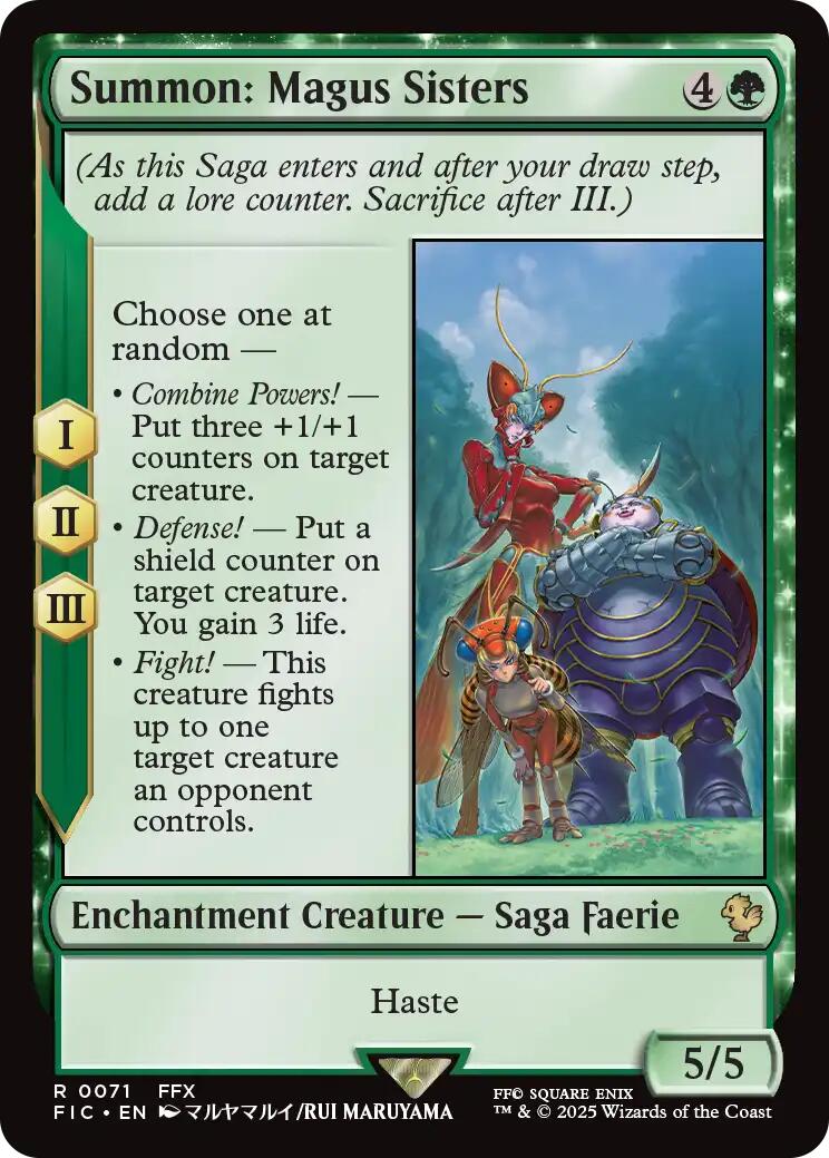 Summon: Magus Sisters (Surge Foil) [FINAL FANTASY Commander] | Black Swamp Games
