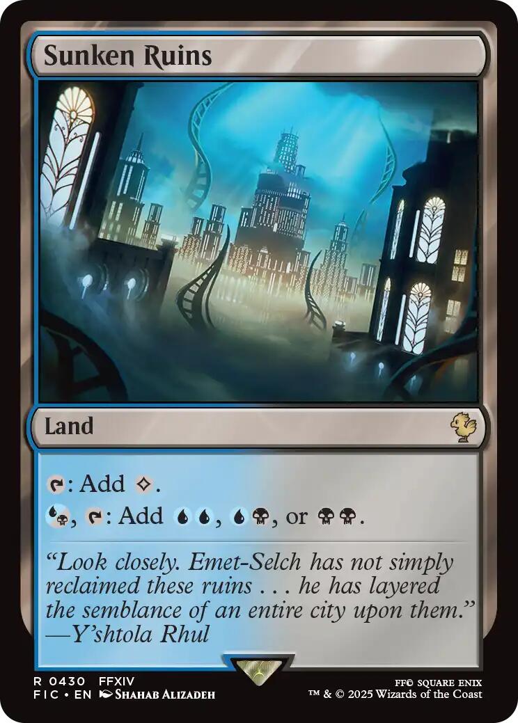 Sunken Ruins (Surge Foil) [FINAL FANTASY Commander] | Black Swamp Games