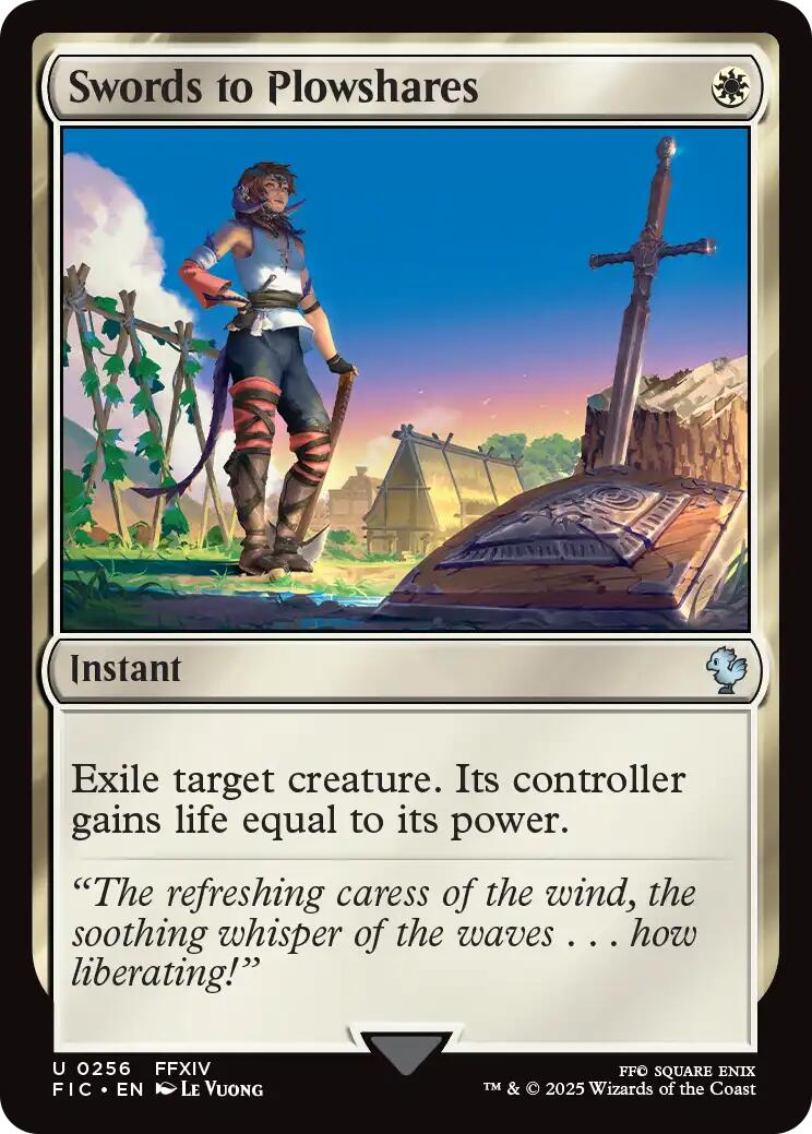 Swords to Plowshares (Surge Foil) [FINAL FANTASY Commander] | Black Swamp Games