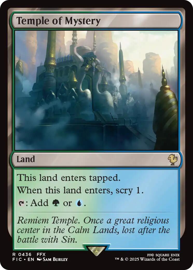 Temple of Mystery (Surge Foil) [FINAL FANTASY Commander] | Black Swamp Games
