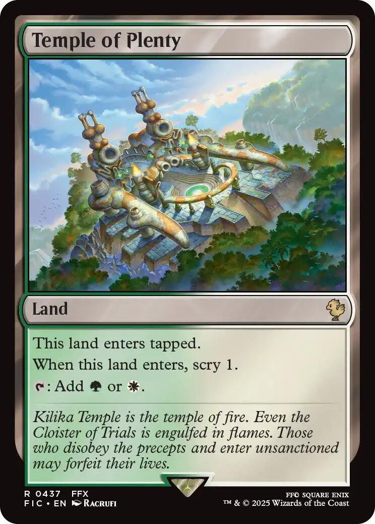 Temple of Plenty (Surge Foil) [FINAL FANTASY Commander] | Black Swamp Games