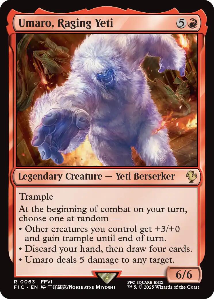 Umaro, Raging Yeti (Surge Foil) [FINAL FANTASY Commander] | Black Swamp Games