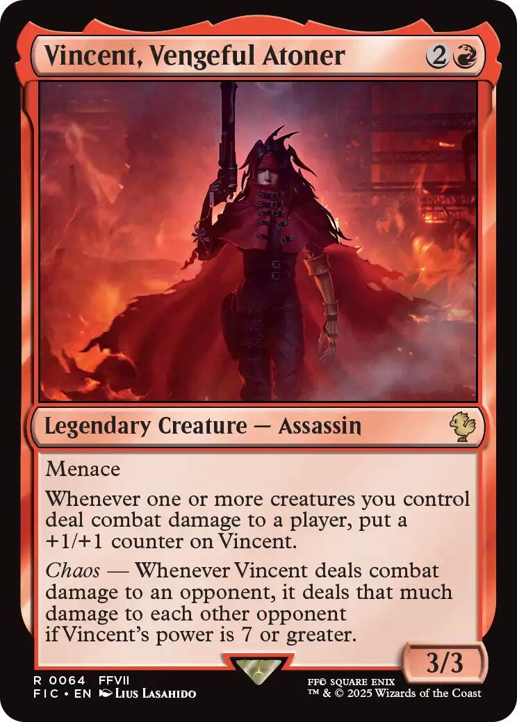 Vincent, Vengeful Atoner (Surge Foil) [FINAL FANTASY Commander] | Black Swamp Games