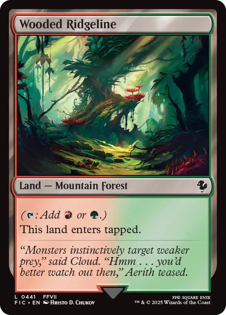 Wooded Ridgeline (Surge Foil) [FINAL FANTASY Commander] | Black Swamp Games