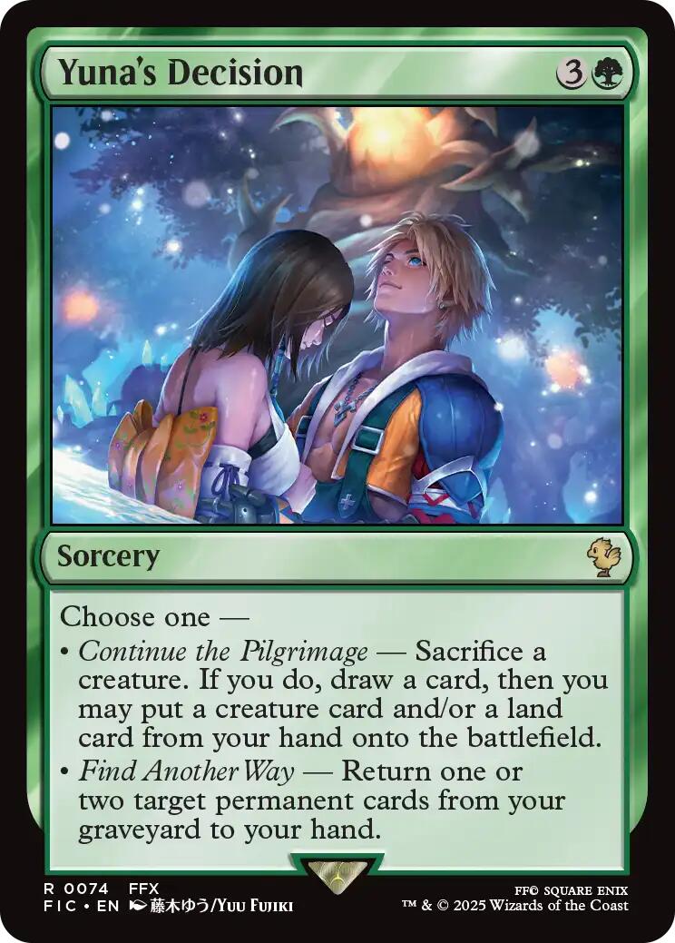 Yuna's Decision (Surge Foil) [FINAL FANTASY Commander] | Black Swamp Games