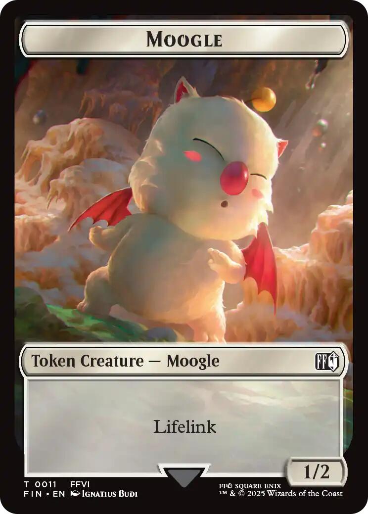 Moogle // Zombie Double-Sided Token [FINAL FANTASY Commander Tokens] | Black Swamp Games