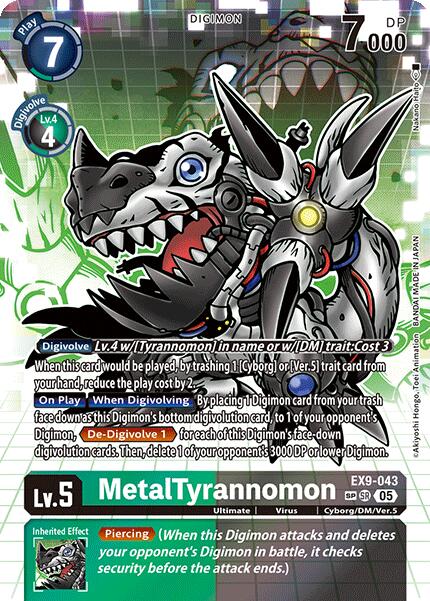 MetalTyrannomon [EX9-043] (SP) [Versus Monsters] | Black Swamp Games