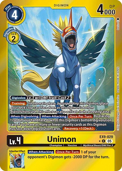 Unimon [EX9-029] (Limited Foil) [Versus Monsters] | Black Swamp Games