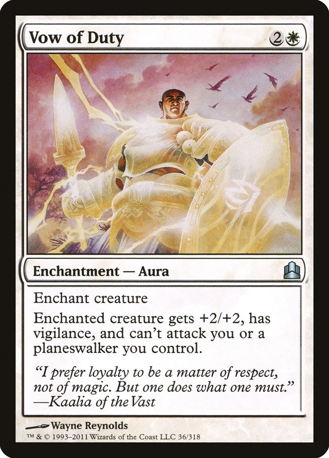 Vow of Duty [Commander 2011] | Black Swamp Games