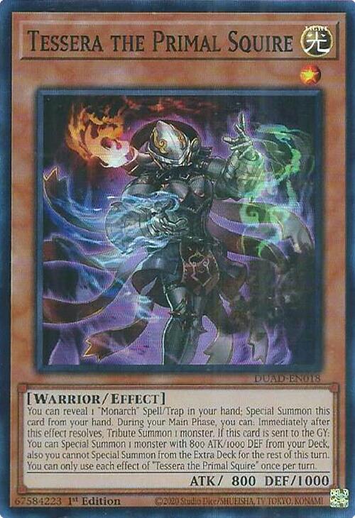 Tessera the Primal Squire [DUAD-EN018] Super Rare | Black Swamp Games