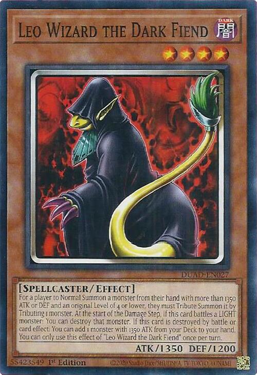 Leo Wizard the Dark Fiend [DUAD-EN027] Common | Black Swamp Games
