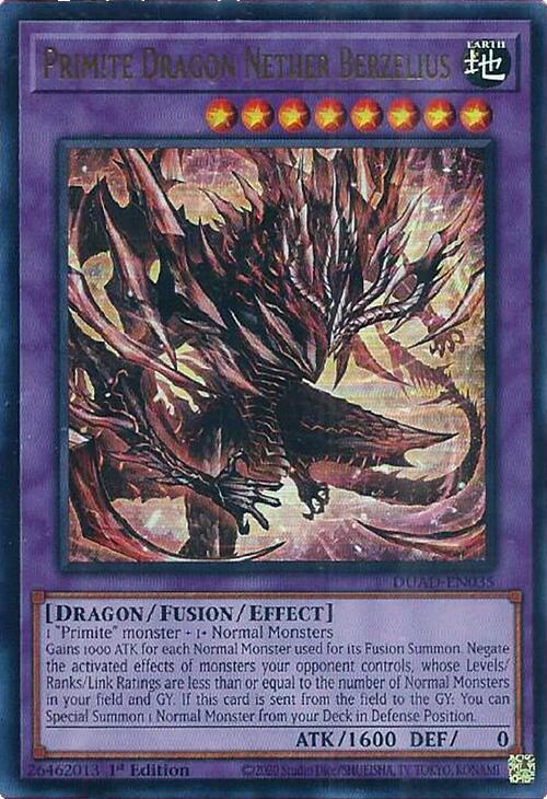 Primite Dragon Nether Berzelius [DUAD-EN035] Ultra Rare | Black Swamp Games