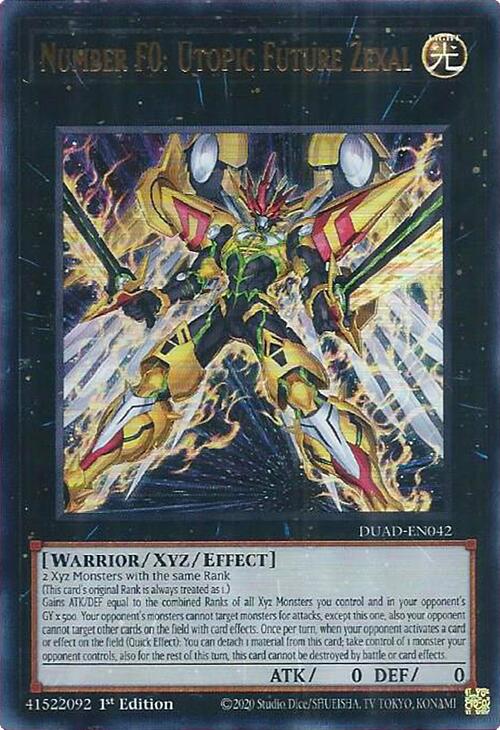 Number F0: Utopic Future Zexal [DUAD-EN042] Ultra Rare | Black Swamp Games