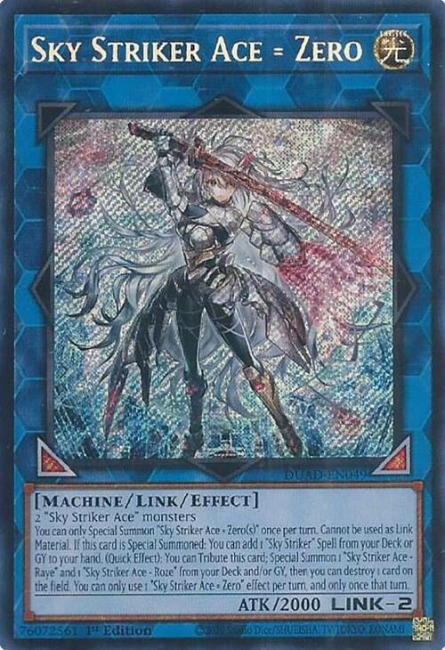 Sky Striker Ace = Zero [DUAD-EN049] Secret Rare | Black Swamp Games