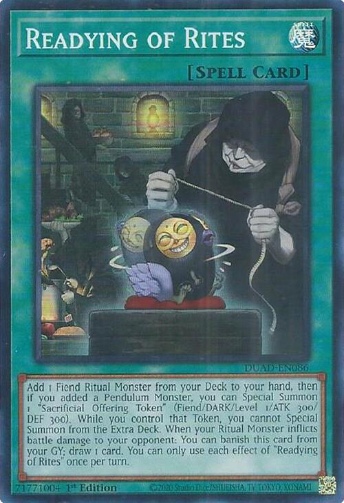 Readying of Rites [DUAD-EN086] Super Rare | Black Swamp Games
