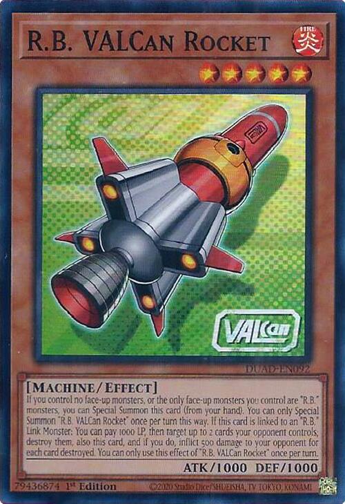 R.B. VALCan Rocket [DUAD-EN092] Super Rare | Black Swamp Games