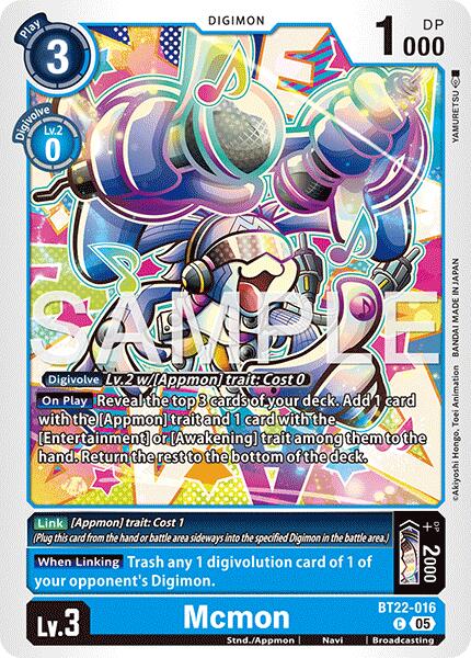 Mcmon [BT22-016] [Cyber Eden] | Black Swamp Games
